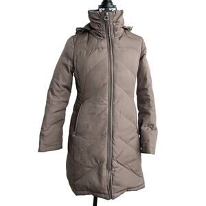 Women's Brown Calvin Klein Puffer Down Coat / Stained - XS